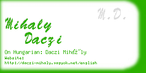 mihaly daczi business card